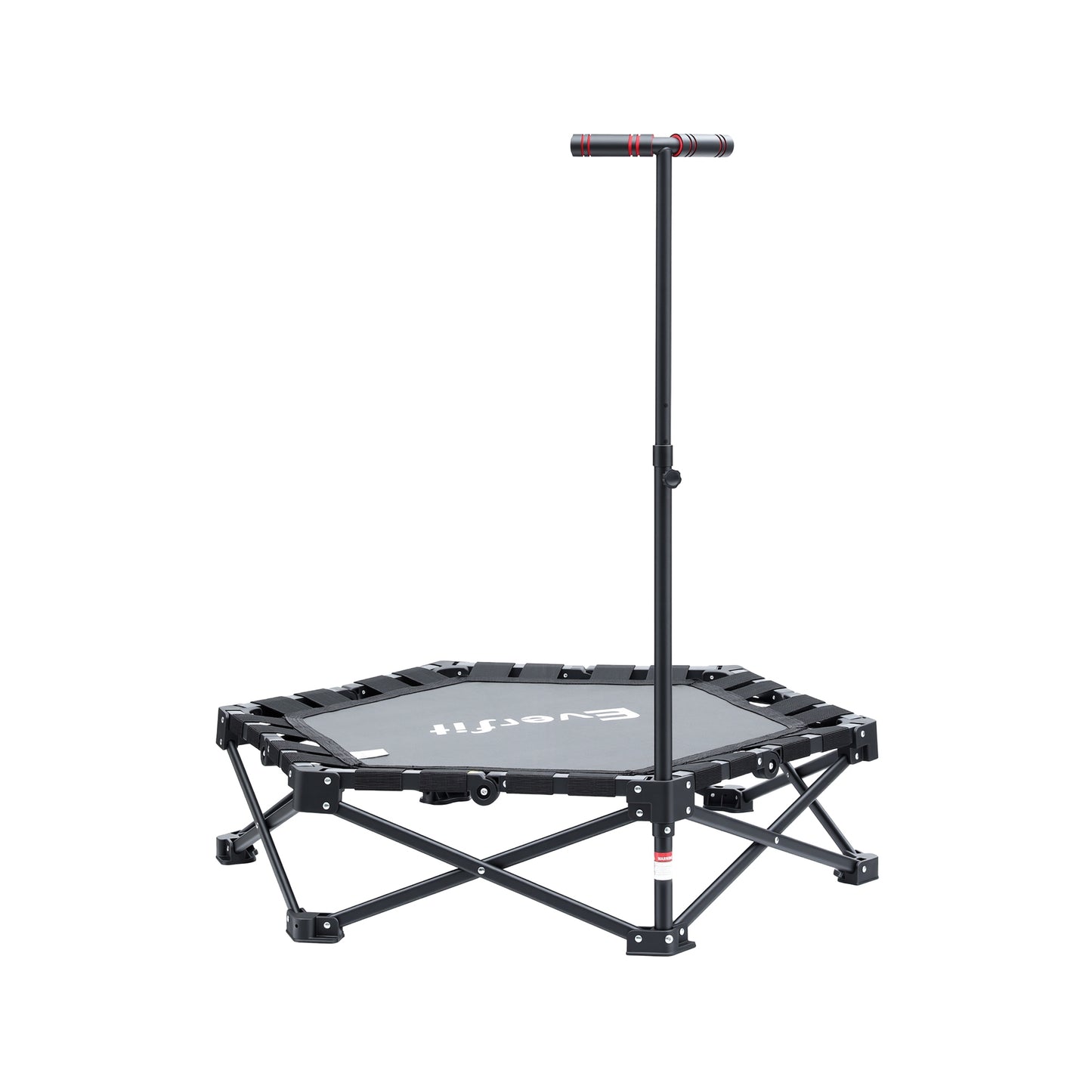 Everfit Fitness Foldable Trampoline Rebounder Adjustable Handle Indoor Exercise Black - Image 8