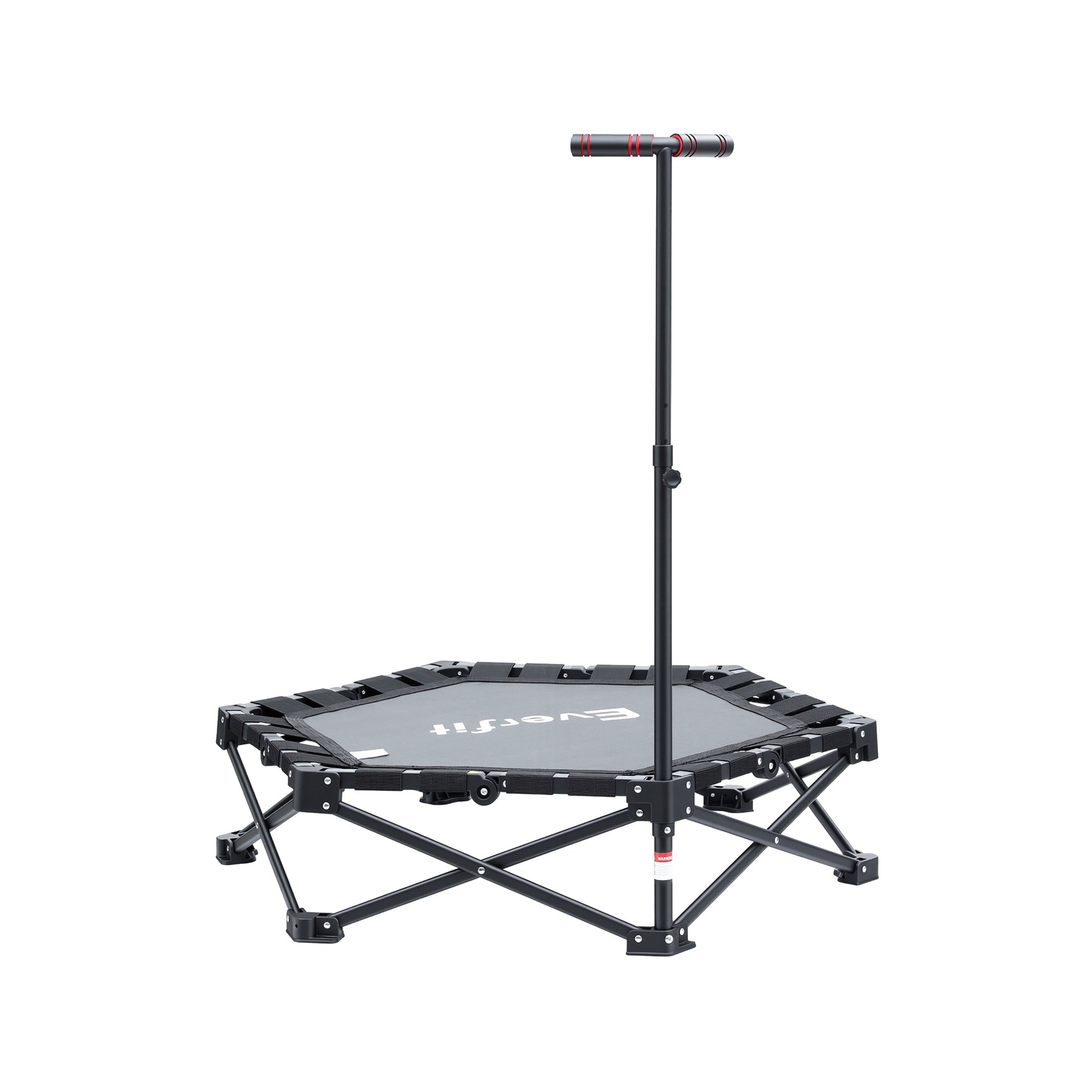 Everfit Fitness Foldable Trampoline Rebounder Adjustable Handle Indoor Exercise Black - Image 8