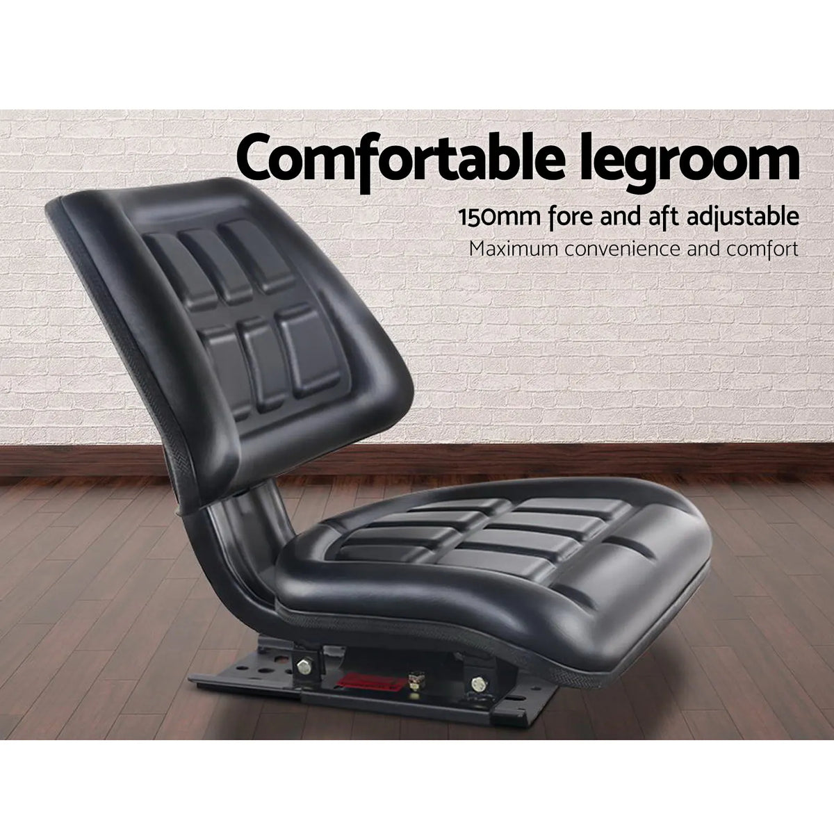 Giantz Tractor Seat Forklift Excavator Truck Universal Replacement PU Chair - Image 5