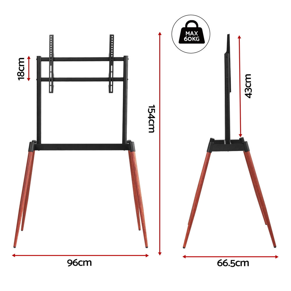 Artiss TV Stand 32-75 inch LED LCD Screen Wooden Floor Easel Height Adjustable - Image 3