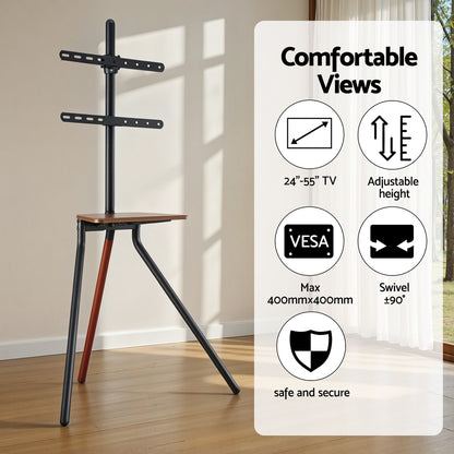 Artiss TV Stand Wooden Tray 24-55" Swivel Height Adjustable  - Image 5