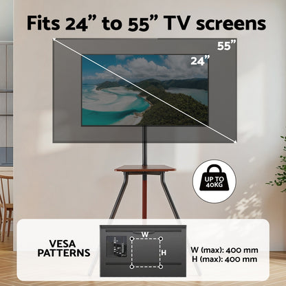 Artiss TV Stand Wooden Tray 24-55" Swivel Height Adjustable  - Image 6