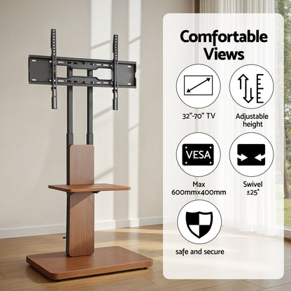 Artiss TV Stand 32-70" Wooden Tray Swivel Height Adjustable - Image 5