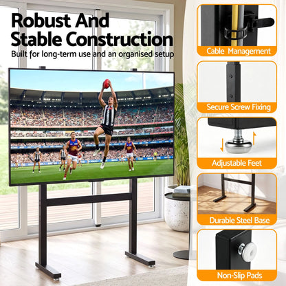 Artiss Universal Floor TV Stand for 32-100 Inch Screens Heavy Duty 40kg Capacity - Image 6