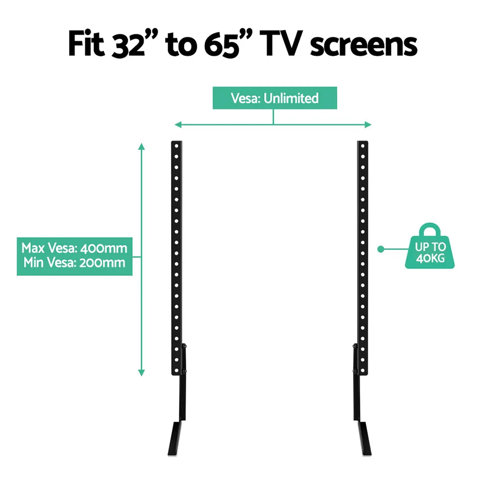 Artiss TV Stand Mount Bracket for 32"-65" Universal Pedestal Tabletop Desktop - Image 7