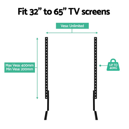 Artiss TV Stand Mount Bracket for 32"-65" Universal Pedestal Tabletop Desktop - Image 7
