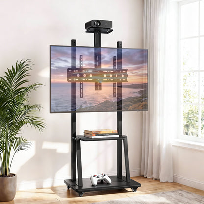 Artiss TV Stand 32-70" Universal Mobile Adjustable Height TV Stand with Wheels - Image 8