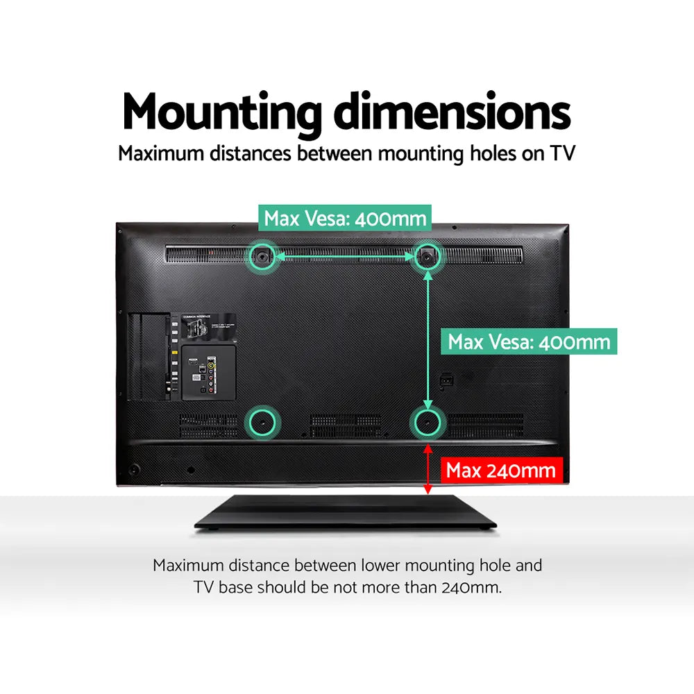Artiss TV Stand Mount Bracket for 32"-55" LED LCD Swivel Tabletop Desktop Plasma - Image 7