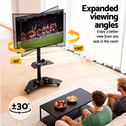Artiss 40-100" TV Stand Mount Bracket Universal Adjustable Height with Wheels - Image 8