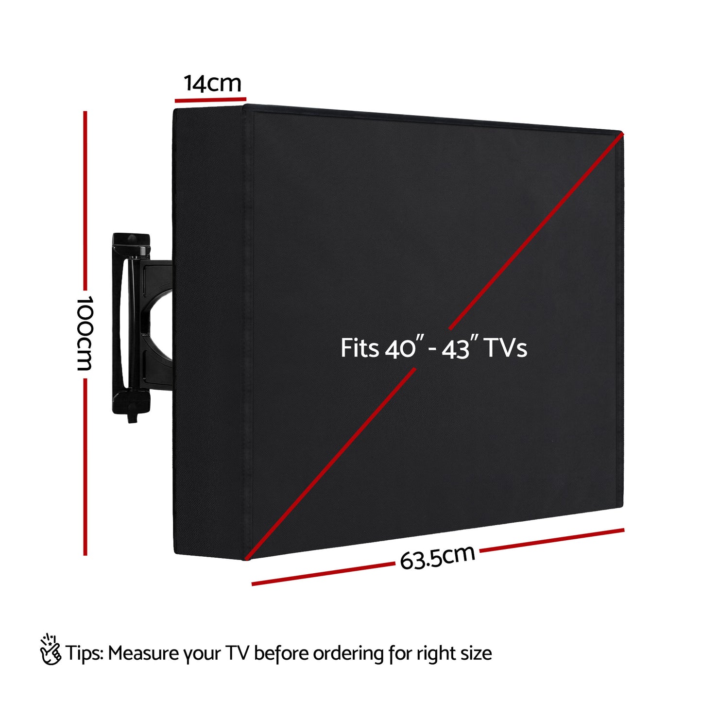 Artiss 40-43 Inch TV Cover Waterproof Outdoor Patio Flat Television Protector - Image 3