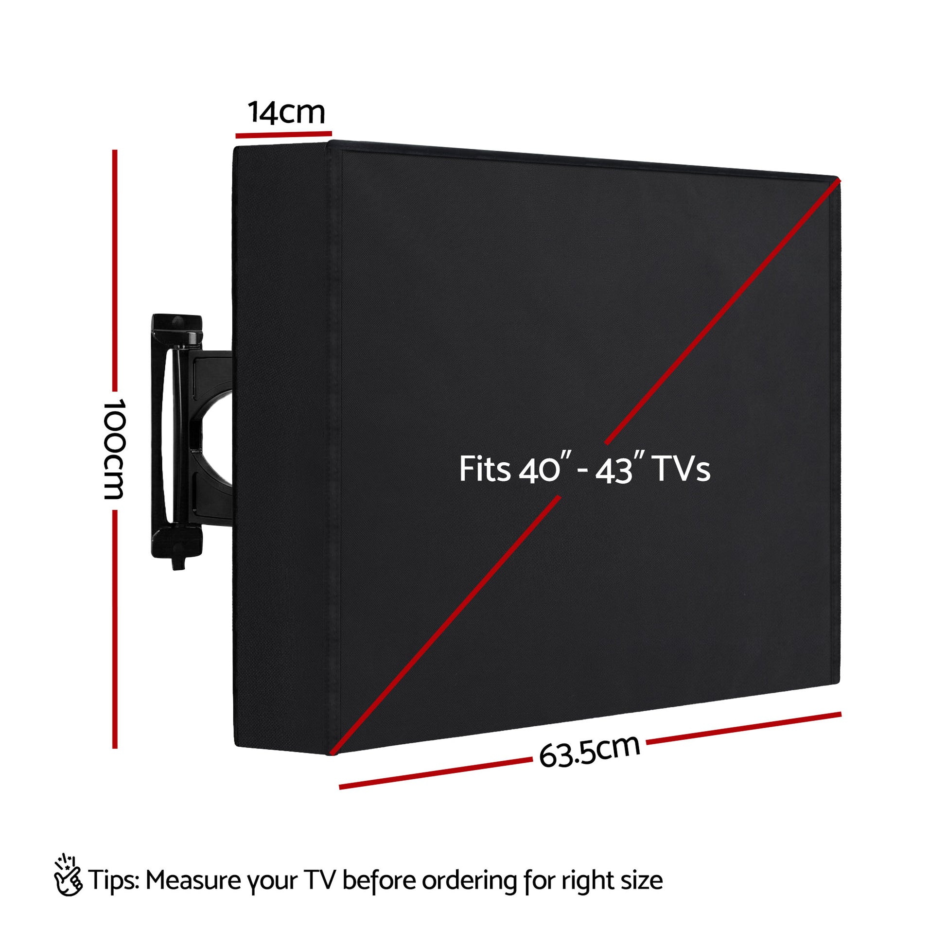 Artiss 40-43 Inch TV Cover Waterproof Outdoor Patio Flat Television Protector - Image 3