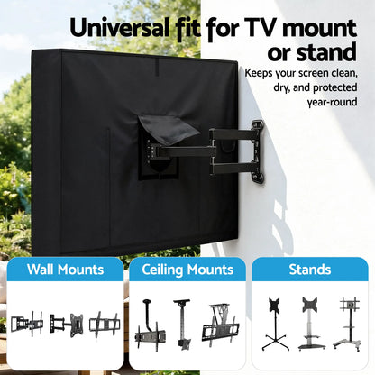 Artiss 55-58 Inch TV Cover Waterproof Outdoor Patio Flat Television Protector - Image 5