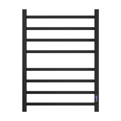 Devanti Heated Towel Rail 8 Square Bars with Timer Electric Heater Warmer Rack - Image 3