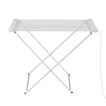 Devanti Heated Towel Rail Electric Clothes Airer Foldable Drying Rack 8 Bars - Image 4