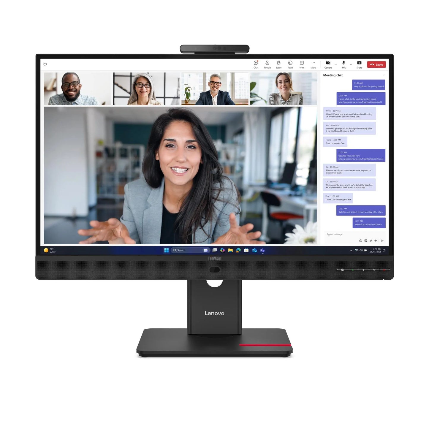 Lenovo ThinkVision T27QD-4V 27" WLED IPS QHD(16:9) DP, HDMI, USB(3), USBC, LAN PVT H/ADJ SPKR WCA...
