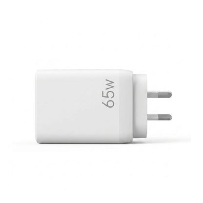 Devanti USB C Charger 65W Fast Charger 3 Port PD Wall Adapter White - Image 3