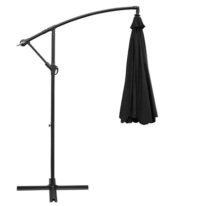 Instahut 3m Outdoor Umbrella Cantilever Beach Garden Patio Black - Image 4