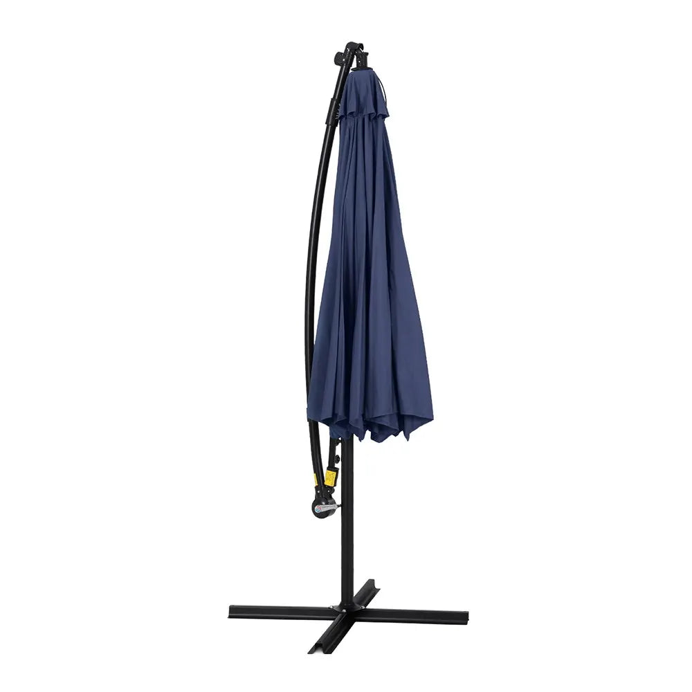 Instahut Outdoor Umbrella 3M Cantilever Beach LED Umbrellas Garden Shade Patio - Image 3