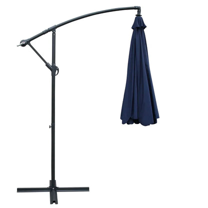 Instahut 3m Outdoor Umbrella Cantilever Beach Garden Patio Navy - Image 4