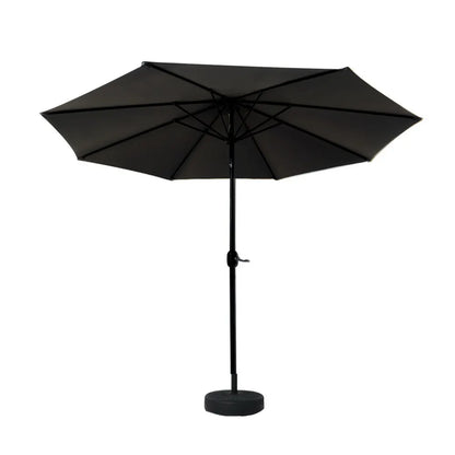 Instahut Outdoor Umbrella 2.7m Base Beach Pole Garden Tilt Sun Patio UV Black - Image 3