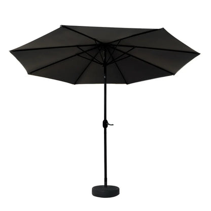 Instahut Outdoor Umbrella 3m Base Beach Pole Garden Tilt Sun Patio UV Black - Image 3