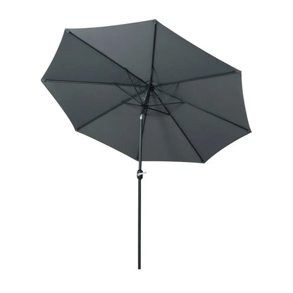 Instahut 3m Outdoor Umbrella Beach Pole Garden Patio Tilt Charcoal - Image 3