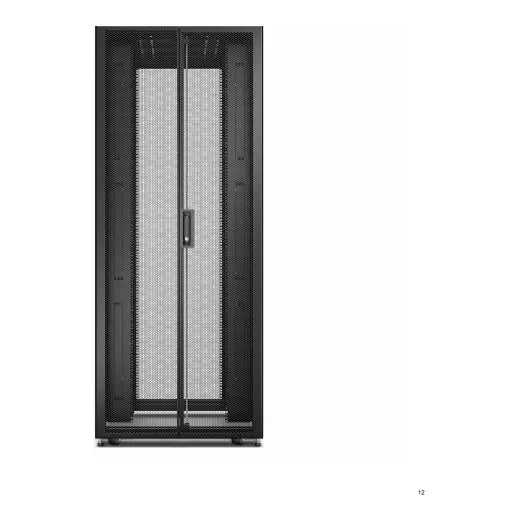 APC Easy Rack, 42U, Black, With Roof, Castors, Feet, 4 Brackets, and Side Panels, No Bottom, 1991... - Image 2