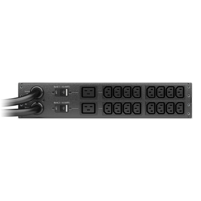 APC Netshelter Rack Automatic Transfer Switch, 2U, 32A, 230V, 2 IEC 309 IN, 16 C13, 2 C19 OUT, 50... - Image 3