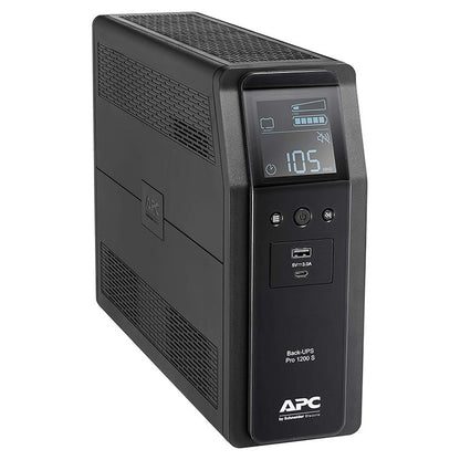APC Back-UPS Pro 1200VA/720W Line Interactive UPS, Tower, 230V/10A Input, 8x IEC C13 Outlets, Lea...