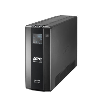 APC Back-UPS Pro 1300VA/780W Line Interactive UPS, Tower, 230V/10A Input, 8x IEC C13 Outlets, Lea...