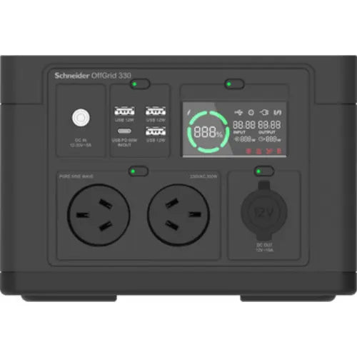 APC OffGrid Portable Power Station 330, 230V, 332Wh Lithium-ion, LCD, 2 AS3112 Australian outlets... - Image 2