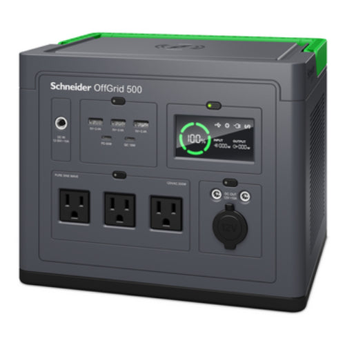APC OffGrid Portable Power Station 500, 230V, 517Wh Lithium-ion, LCD, 2 AS3112 Australian outlets...