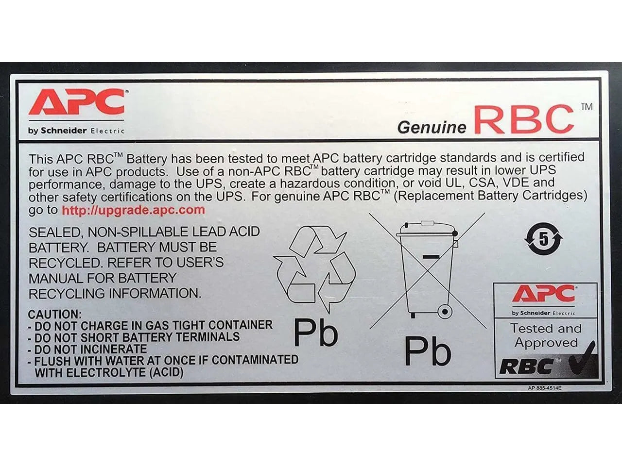 APC Replacement Battery Cartridge #17, Suitable For BE650G1, BE750G, BR700G, BE850M2, BE850G2, BX... - Image 3