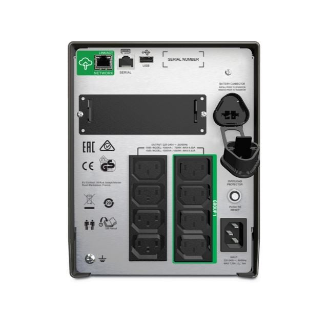 APC Smart-UPS 1000VA/700W Line Interactive UPS, Tower, 230V/10A Input, 8x IEC C13 Outlets, Lead A... - Image 2