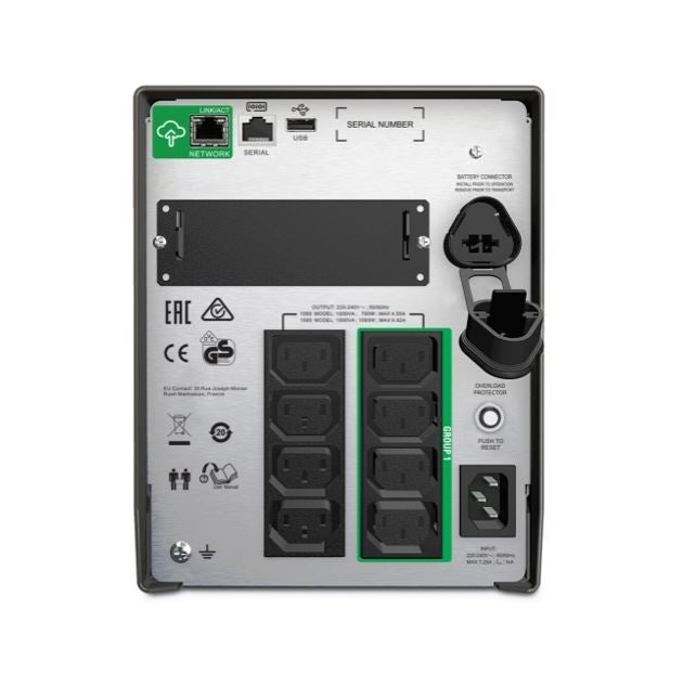 APC Smart-UPS 1500VA/1000W Line Interactive UPS, Tower, 230V/10A Input, 8x IEC C13 Outlets, Lead... - Image 2