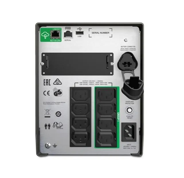 APC Smart-UPS 1500VA/1000W Line Interactive UPS, Tower, 230V/10A Input, 8x IEC C13 Outlets, Lead... - Image 2