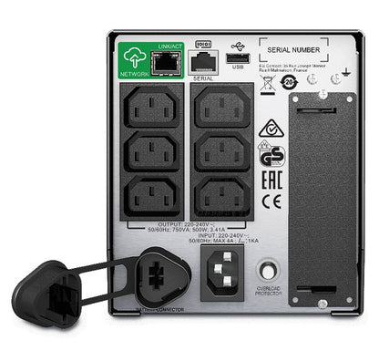 APC Smart-UPS 750VA/500W Line Interactive UPS, Tower, 230V/10A Input, 6x IEC C13 Outlets, Lead Ac... - Image 2