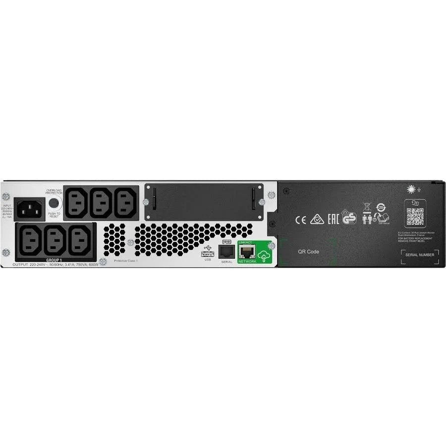 APC Smart-UPS 750VA/600W Line Interactive UPS,2U Rackmount,230V/10A Input, 6x IEC C13 Outlets, Li... - Image 2