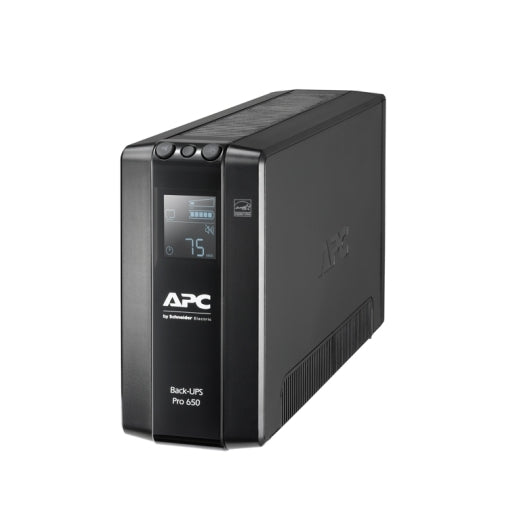 APC Back-UPS Pro 650VA/390W Line Interactive UPS, Tower, 230V/10A Input, 6x IEC C13 Outlets, Lead...