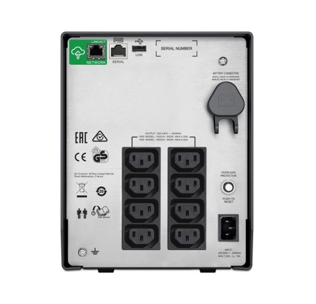 APC Smart-UPS C 1000VA/600W Line Interactive UPS, Tower, 230V/10A Input, 8x IEC C13 Outlets, Lead... - Image 3