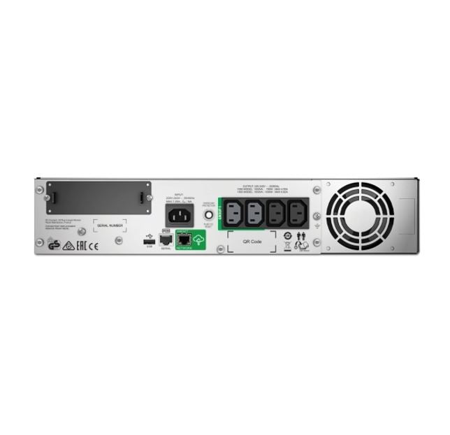 APC Smart-UPS 1500VA/1000W Line Interactive UPS, 2U Rackmount, 230V/10A Input, 4x IEC C13 Outlets... - Image 3