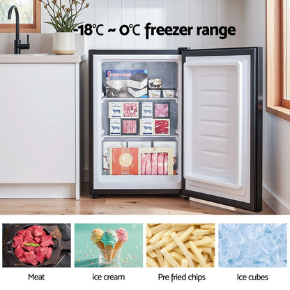 Devanti 42L Upright Freezer Fridge Black - Image 4