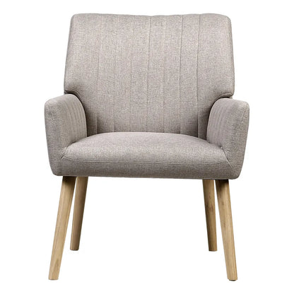 Artiss Armchair Fabric Beige Sebastini - Image 3