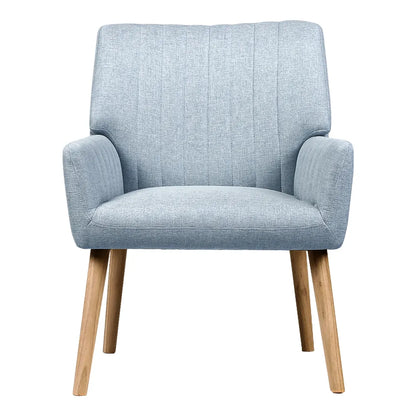 Artiss Armchair Fabric Blue Grey Sebastini - Image 3