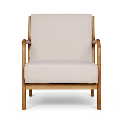 Artiss 2X Armchair Faux Fabric Beige - Image 3