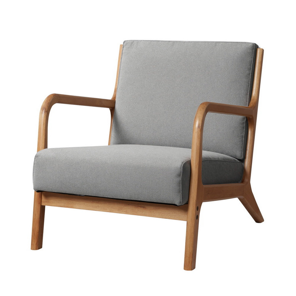 Artiss Armchair Fabric Light Grey