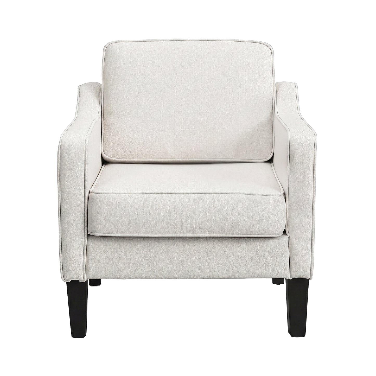 Artiss Armchair Lounge Accent Chair Linen Fabric Beige - Image 3