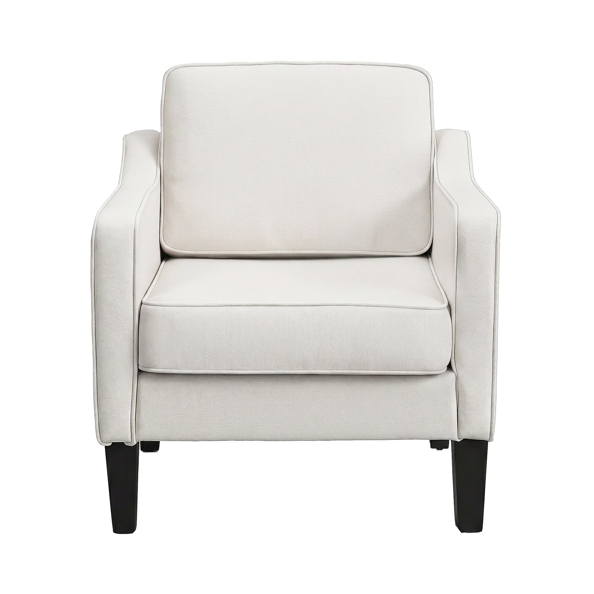 Artiss Armchair Lounge Accent Chair Linen Fabric Beige - Image 3