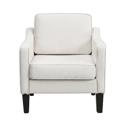 Artiss Armchair Lounge Accent Chair Linen Fabric Beige - Image 3
