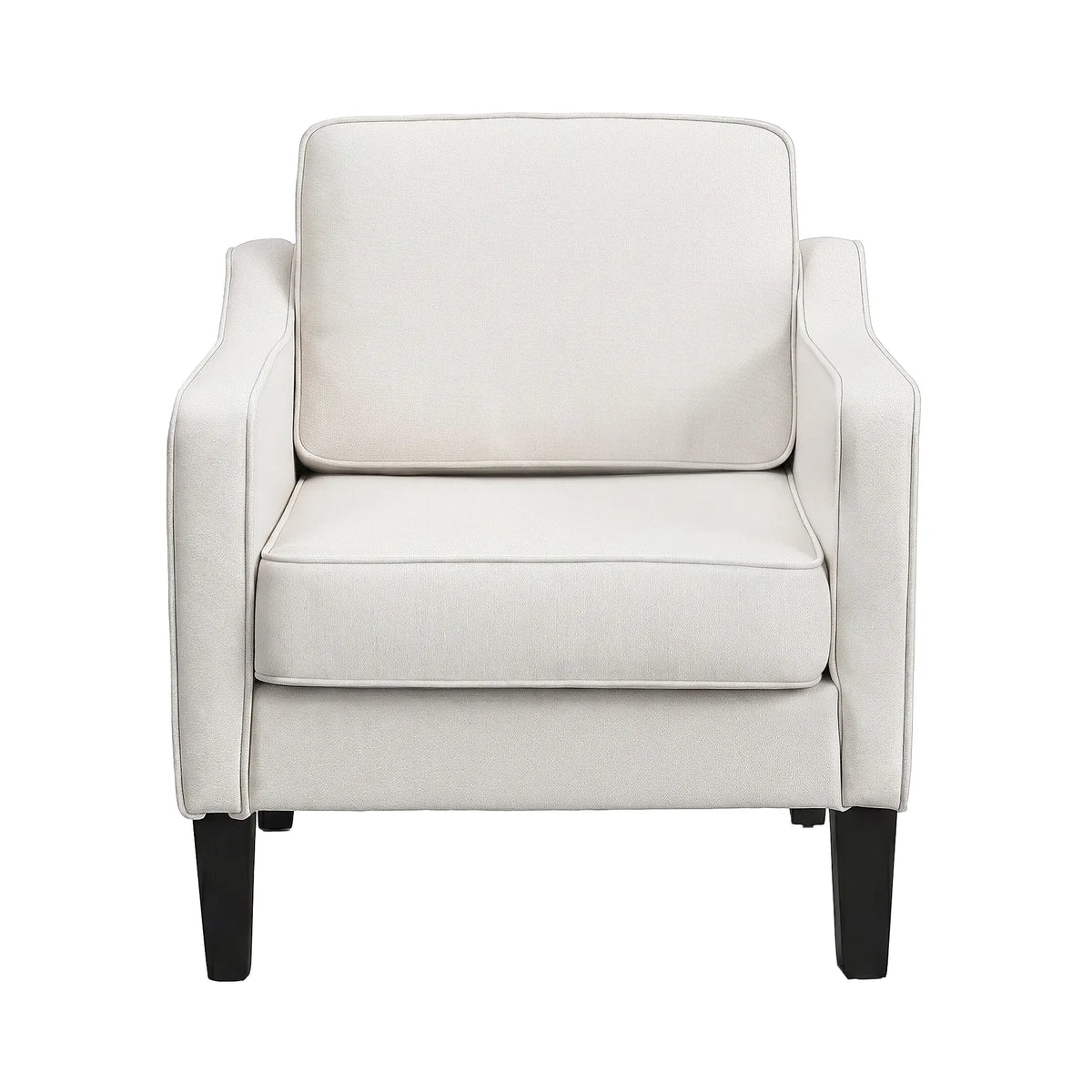 Artiss Armchair Lounge Accent Chair Linen Fabric Beige - Image 3